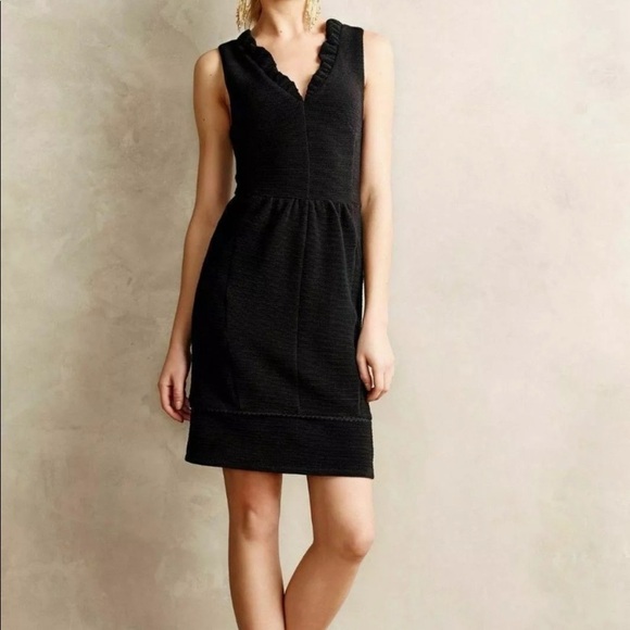 Maeve Dresses & Skirts - Maeve Black Ruffle Ottoman Dress